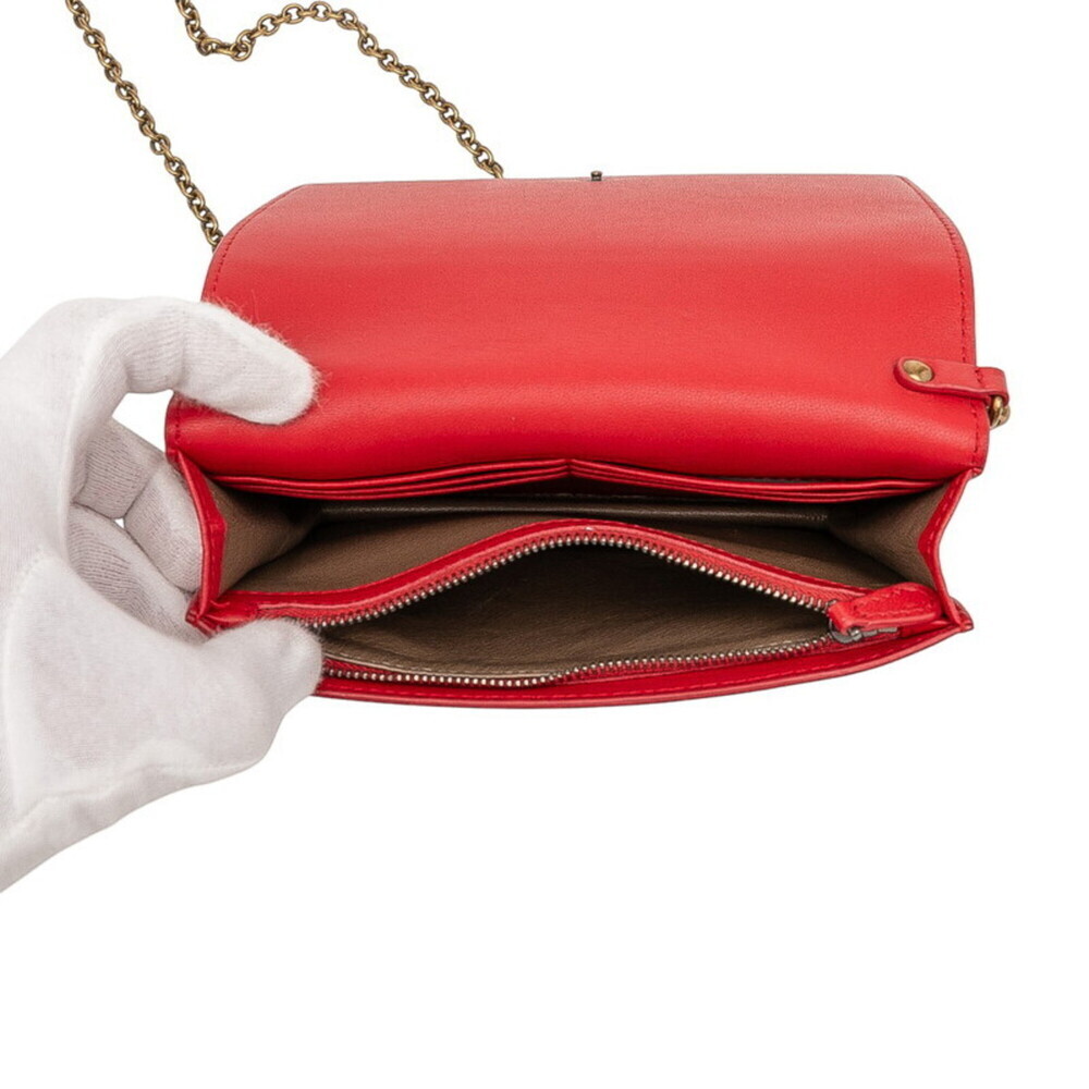 BOTTEGA VENETA Red Leather Intrecciato Shoulder Bag - Picture 4 of 7